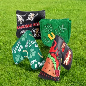 Embroidery Putter Head Covers for Golf Clover Mallet Putter Golf Accessories Blade Putter Club Golf Headcover