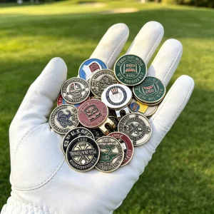 Engravable Wooden Donuta Daisy Golf big Ball Marker Golf Stencil Eeuu Display Poker Australia hat Chip Manufacturer Chilli Skull