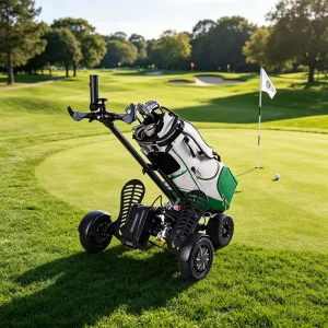Eswing New Design Aluminium 10 Inch 1600w Ride Push Golf Buggy Golf Cart Folding Electric Trolley Golf Scooter