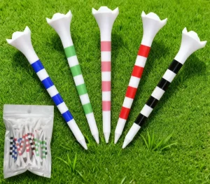 Exclusive Castle Top Pronged Design Lightweight Durable Unbreakable Stable Base Plastic Bamboo Wooden Golf Tees