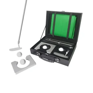 Executive Golf Putter Leather Gift Box Training Aid Three-Section Folding Portable Indoor Practice Equipment Stable Quality