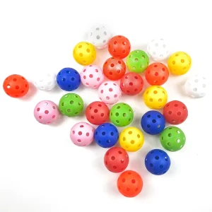 Extra Soft Colored 42mm Two Piece Golf Indoor Practice Ball EVA Injection Molding 26 Hole Children Pet Toy