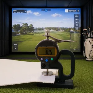 Fabric Factory 3.2M Width Fire Rated Silent High Definition Indoor Retractable Golf Simulator Projector Impact Screen 3 Layer