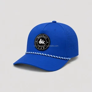 Factory 5 Panel Customized Design LOGO Structured Baseball Cap UV Protection Leisure Sport Unisex Rope Cap