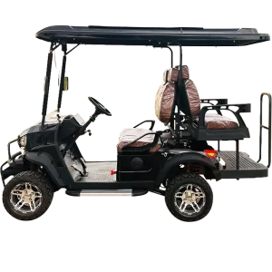 Factory CE Dot Certified Electric Golf Cart New Export 4 Seater Off Road Sightseeing Cart 12″ Off Road Tires Maintenance