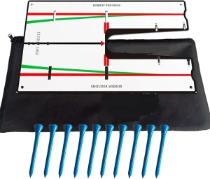 Factory Custom Acrylic Unbreakable Golf Putting Mirror with Carry Bag Free Wood Tees Professional Training Aid