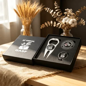 Factory Custom Embossed Charms Soft Enamel Golf Ball Markers Set Box