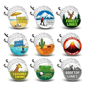 Factory Custom Engraved Golf Ball Marker Gift Set
