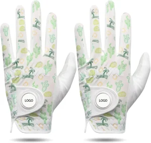 Factory Custom Golf Gloves Right Left Handed Golfer Hand Ball Marker Breathable Soft All Weather Grip Printed Pattern Sports