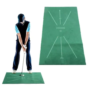 Factory Custom Golf Training Aids Velvet Golf Hitting Mat Golf Swing Mat for Home