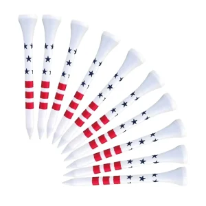 Factory Custom JY Bamboo Golf Tees Durable Lightweight Custom Logo 42/54/70/83mm Sizes 1000 Tees Bag