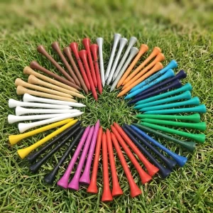 Factory Custom Length 42mm 54mm 70mm 83mm Colorful Bamboo Golf Tee with Customized Logo