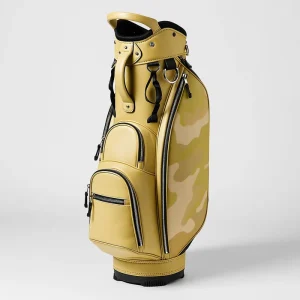 Factory Custom Logo Embroidered or Printed PU Leather Golf Stand Bag
