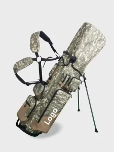 Factory Custom Logo Embroidery or Printing PU Leather Pouch Golf Stand Bag