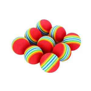 Factory Custom Logo Factory price customized 6pcs pack rainbow stripe foam sponge golf balls swing practice training aids