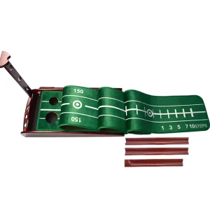 Factory Custom Logo Fashion Golf Putter Trainer Set Green Putting Practice Mat Automatic Return Golf Training Aids