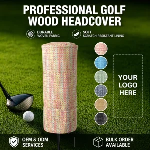 Factory Custom Logo Golf Head Cover High Quality Waterproof PU Barrel Shape Driver Club Covers Golf Headcover