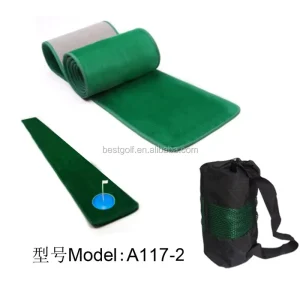 Factory Custom Logo Golf Oem Indoor Portable Golf Putting Mat Practice Golf Training Aids