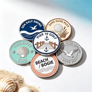 Factory Custom Personalized Golf Ball Marker Metal Blank Ball Marker Beer Golf Ball Markers
