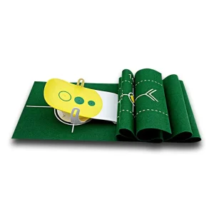 Factory Custom logo Oem Caiton Putting Green Practice Golf Mat Indoor Putting Trainer Golf Putter Set Golf Training Aids