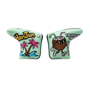 Factory Customization Golf Putter Club Headcover Custom Embroidered Logo Blade Cover PU Leather Golf Headcover