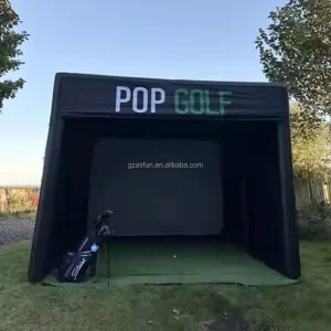 Factory Customized Commercial Grade PVC Inflatable Golf Simulator Enclosure Indoor Golf Simulator Impact Screen Enclosure