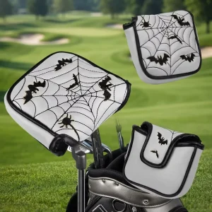 Factory Customized Exquisite Embroidery Golf Mallet Putter Head Cover Magnet Closure