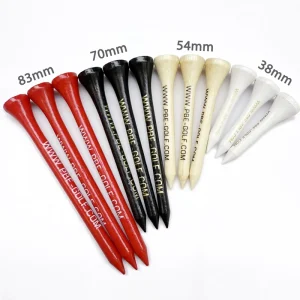 Factory Customized Multi Color 4 Prongs Golf Tees 70mm 83mm Bamboo with Custom Logo 1000 Tees Bag