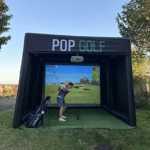 Factory Customized Portable Large Inflatable Golf Simulator Enclosure Tent Suitable for Indoor and Outdoor