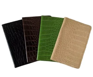 Factory Customizing Leather Golf Scorecard Holder with Pen Loop