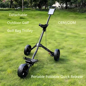Factory Direct 3 Wheel Golf Push Cart Aluminum Foldable Portable Pro Golf Bag Trolley
