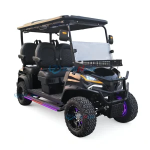 Factory Direct 4 Seater Electric Golf Car Four Wheeled Golf Cart With Color LED Lamp Off Road Golf Car