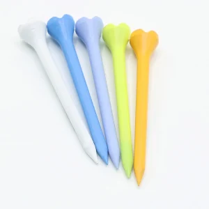 Factory Direct CN Custom Logo Printing 4 Prongs Black Plastic Golf Tees for Other Ball Sports