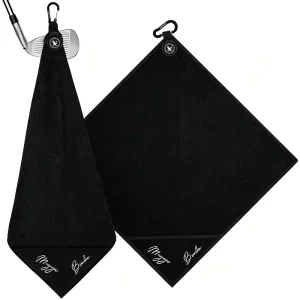 Factory Direct Custom Brand Deluxe Golf Towel High Quality Embroidered Logo Various Styles Golf Towel