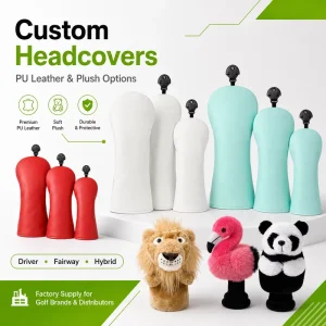 Factory Direct Custom Golf Headcover OEM ODM Personalized Logo Water Resistant Durable Cover Professional Gear
