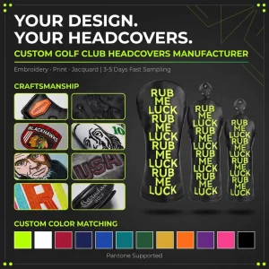 Factory Direct Custom Logo Golf Driver Fairway Wood Headcover PU Leather Embroidery Low MOQ Fast Shipping OEM Manufacturer