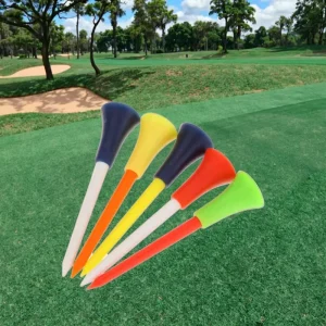 Factory Direct Custom Print Golf Tees Durable 83 70 54mm Plastic Tees Soft Rubber Head Cover Two Tone Golf Ball Studs Practice