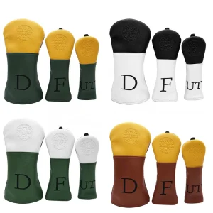 Factory Direct Customizable Golf Club Head Cover Set Full Package Driver Fairway Wood Hybrid Putter Covers Value Pack OEM