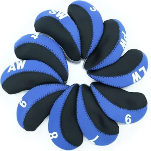 Factory Direct Multi Color Golf Club Neoprene Iron Head Covers Set 11 PCS Protector Cases Custom Logo