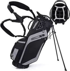 Factory Direct Nylon Golf Caddie Bag with Large Capacity and 14 Dividers