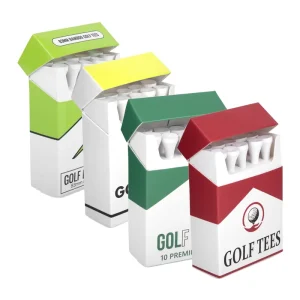 Factory Direct OEM Custom Eco Friendly Wooden Golf Tees with Cigarette Case Packaging