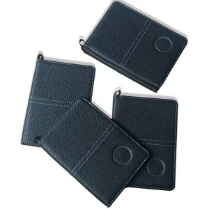 Factory Direct Ready to Ship PU Golf Black Lychee Grain Scorecard Holder