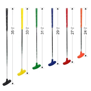 Factory Direct Sale Double Side Golf Putter Colorful Grip Rubber Head Golf Clubs for Junior Kids Mini Golf Putter