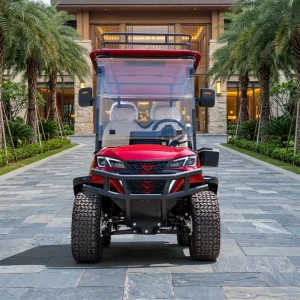 Factory Direct Soft Leather Seat Energy Efficient Golf Cart Safe Brake Zero Emission for Mountain Scenic Spot & Park Transit