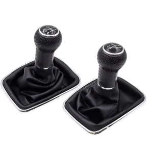 Factory Directly Supply Golf 4 Gear Knob Leather Manual Gear Shift Knob Cover Gear Lever Knobs for VW GOLF JETTA MK4