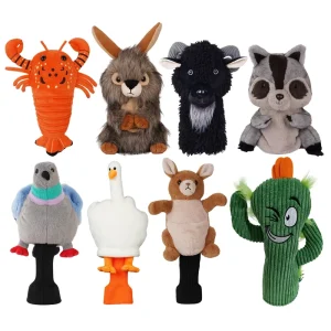 Factory Driver Cute Rabbit Golf Headcovers Plush Golf Accessories Gift Soft Fish Golf Head Cover Custom