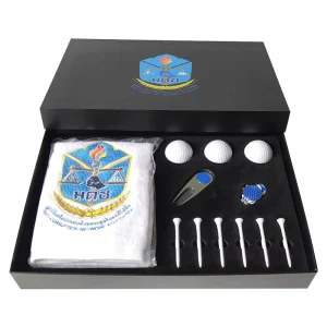 Factory EVA Material Golf Towel Gift Set with Golf Hat Clip Ball Fork Custom Logo Printing Made in China