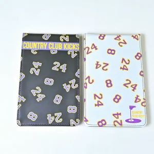 Factory Golf Accessories Full Printing PU Leather Golf Scorecard Holder for Golf Clubs