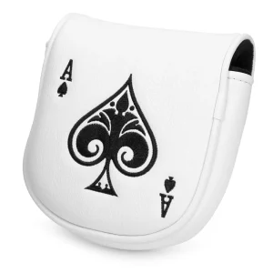 Factory Golf Club Headcover with Poker Design and Magnetic Putter Cover in PU Leather