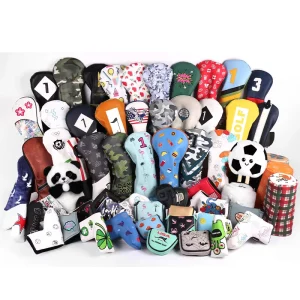 Factory Golf Driver Cover PU Leather Golf Blade Mallet Putter Headcover with Magnet Custom Golf Club Head Covers OEM